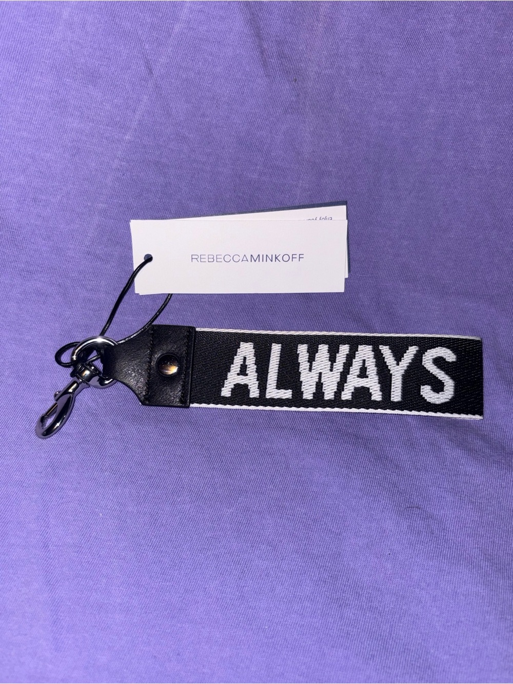 Rebecca Minkoff "LOVE ALWAYS" Black & White Wristlet